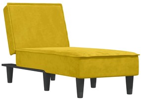 352839 vidaXL Кушетка, жълта, кадифе