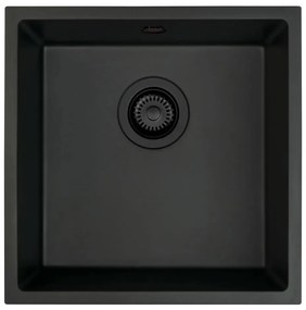 Deante ZQA_N10A - Кухненска мивка CORDA 44x44 см гранит/черен