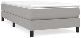 3120484 vidaXL Рамка за легло без матрак, светлосива, 90x200 см, плат