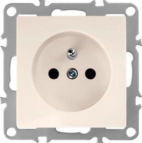 Единичен контакт със заземяване OSTE JNH001-G Beige