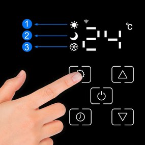 Електрически стъклен конвекторен нагревател MALTEC CH7000DWB