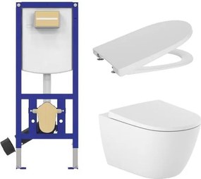 Комплект Duplo Neo 4 в 1, Ona Rimless, мат бял, бутон по избор, A890030020 + A346687620 + A801E12621