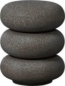 Кръгла градинска масичка от декор от камък ø 40 cm Laurel – WOOOD