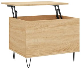 830951 vidaXL Кафе маса, дъб сонома, 60x44,5x45 см, инженерно дърво