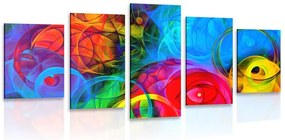 картини от 5 части – Абстракция, пълна с цветове