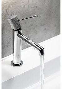 Стояща батерия за мивка в лъскаво-сребрист цвят Solaris – Sapho