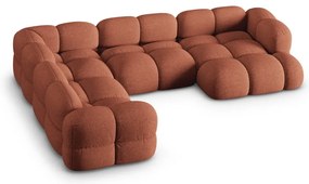 Ъглов диван в тухлен цвят (ляв ъгъл/U форма) Loretto – Cosmopolitan Design