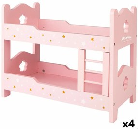 Двуетажно легло Woomax Розов 31 x 26 x 16 cm 4 броя