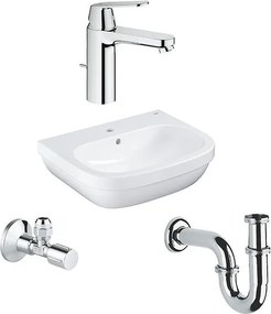 Комплект Euro Ceramic - порцеланов умивалник 60 cm + стоящ смесител М-Размер