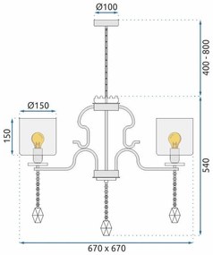 Пендел Cristal APP958-5CP