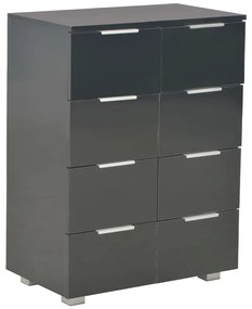 283713 vidaXL Бюфет, черен гланц, 60x35x80 см, инженерно дърво