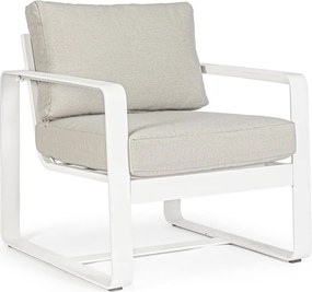 Бял метален градински стол Merrigan – Bizzotto