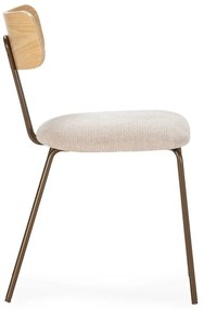 Бежов/в естествен цвят тапициран трапезен стол Olimpia – MOME