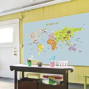 Детски стикер на стената 120x150 cm Giant World Map – Ambiance