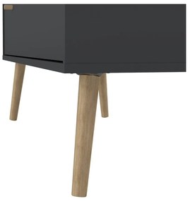 Антрацит нисък скрин 99x82 cm Bodo - Tvilum