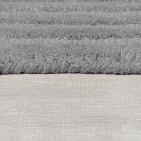 Сив ръчно изработен вълнен килим 120x170 cm Zen Rectangles – Flair Rugs