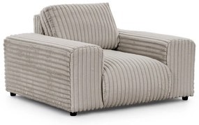 Светлосиво кресло от рипсено кадифе Justin – Ropez