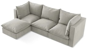 Светлосив ъглов диван (ляв ъгъл) Manao – Makamii