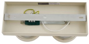 Модерен таванен прожектор бежов G9 кръгъл въртящ се и накланящ се 2-светлинен - Go