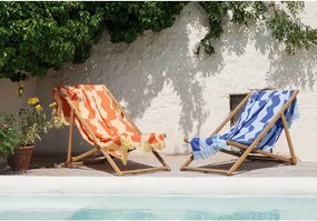 Синя памучна плажна кърпа 100x160 cm Nugo – noo.ma