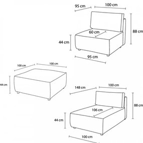Променлив ъглов диван от велур Nihad modular - Bobochic Paris