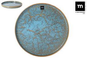 Основна чиния LA MEDITERRANEA Scratch Blue, 27х2.6 cm, порцелан
