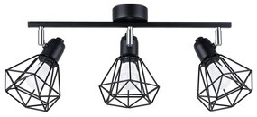 Черна лампа за таван ø 10 cm Varpu - Sollux