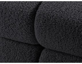 Антрацитен модулен ъглов диван от букле (десен ъгъл) Bellis – Micadoni Home