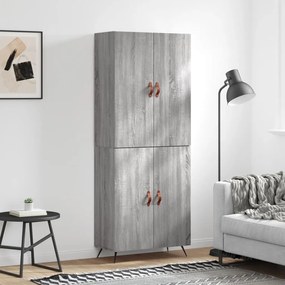 3195657 vidaXL Висок шкаф, сив сонома, 69,5x34x180 см, инженерно дърво
