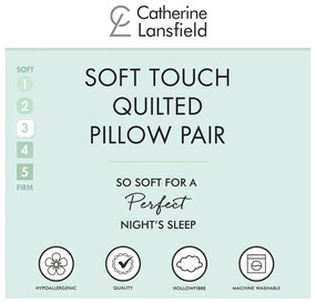 Пълнеж за възглавница 2 бр. 74x48 cm Quilted Comfort Embossed – Catherine Lansfield