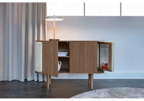 Нисък скрин с дъбов декор в кафяво-натурален цвят 109x75 cm Treasures - UMAGE