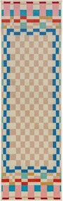 Пътека със смес от вълна 80x300 cm Checkered Border – Flair Rugs