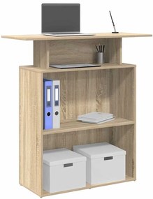 859053 vidaXL Рецепционно бюро, дъб сонома, 100x40x104 см, инженерно дърво