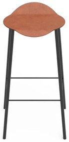 Кожен бар стол в цвят кафяв коняк Flamingo Bull – LIND DNA