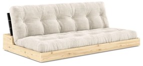 Бял разтегателен диван от велур 196 cm Base – Karup Design