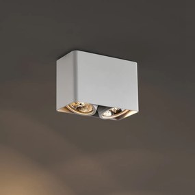 Дизайнерски повърхностно монтиран прожектор бял GU10 70mm 2-светлина въртящ се и накланящ се - Vox