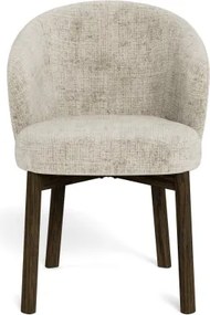 ДЕБОРА Бежово (тъкан Juto 4)/рамка опушен дъб (нюанс на орех) - ДЪРВЕН СТОЛ ЗА ДНЕВНА, ТРАПЕЗАРИЯ, ОФИС