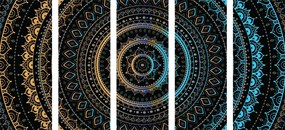 картини от 5 части – Мандала с мотив на слънце