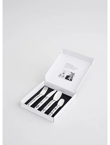 Комплект бели детски прибори от 4 части - Design Letters