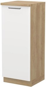 Висок подов шкаф Modena K14-60-1KF-Oak - White glossy