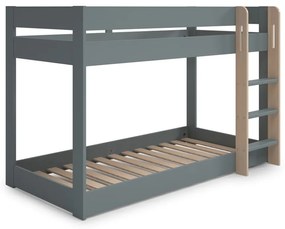 Детско легло сиво-зелено 90x190 cm двуетажно с включена подматрачна рамка Angel – Marckeric
