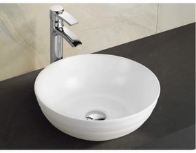 Мивка за баня ICB 814, монтаж върху плот, порцелан, бял, 40x40x13.5см