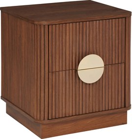 Нощно шкафче atmosphera Wany, 2 чекмеджета, MDF, Орех, 45x40x50 cm