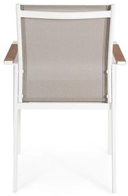 Бели градински столове в комплект от 4 бр. метални Heta – Bizzotto