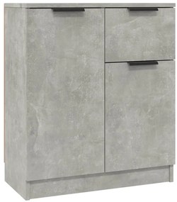 3115815 vidaXL Сайдборди, 2 бр, бетонно сиви, 60x30x70 см, инженерно дърво