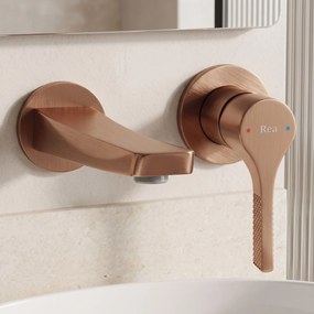 Смесител за мивка за вграждане REA VISION Brush Copper + BOX