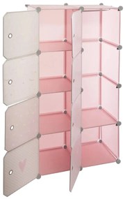 Детски текстилен гардероб atmosphera, 139 cm, Розов