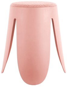 Светлорозова пластмасова табуретка Savor - Leitmotiv