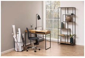 Черна етажерка в дъб 77x185 cm Seaford - Actona