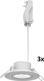 Philips - КОМПЛЕКТ 3x димируеми вградени LED осветителни тела CILANTRO LED/5W/230V 2700K черно